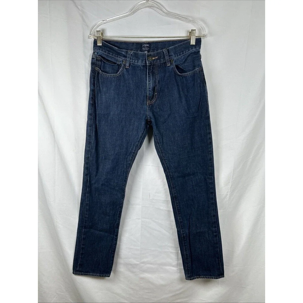 J.Crew The Driggs Jeans Mens 31x30 Dark Wash Straight Fit Slim Leg Denim Preppy